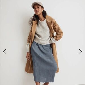 Plissé Midi Slip Skirt, size large